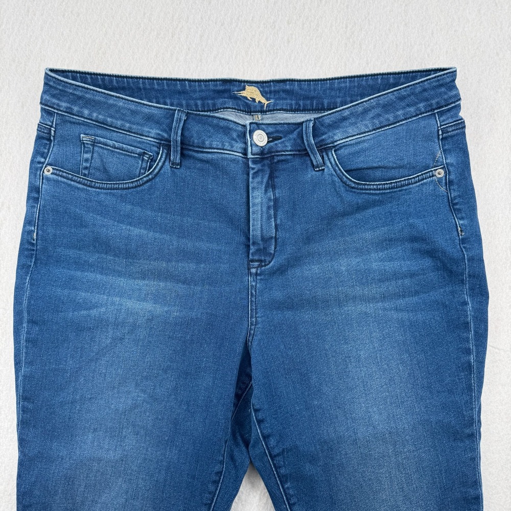 Tommy Bahama High Rise Ankle Denim Jeans Womens 33 (33x28) Blue Stretch